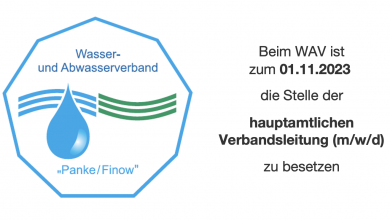 Verbandsleitung (m/w/d) - Wasser- und Abwasserverband „Panke/Finow“ Bernau