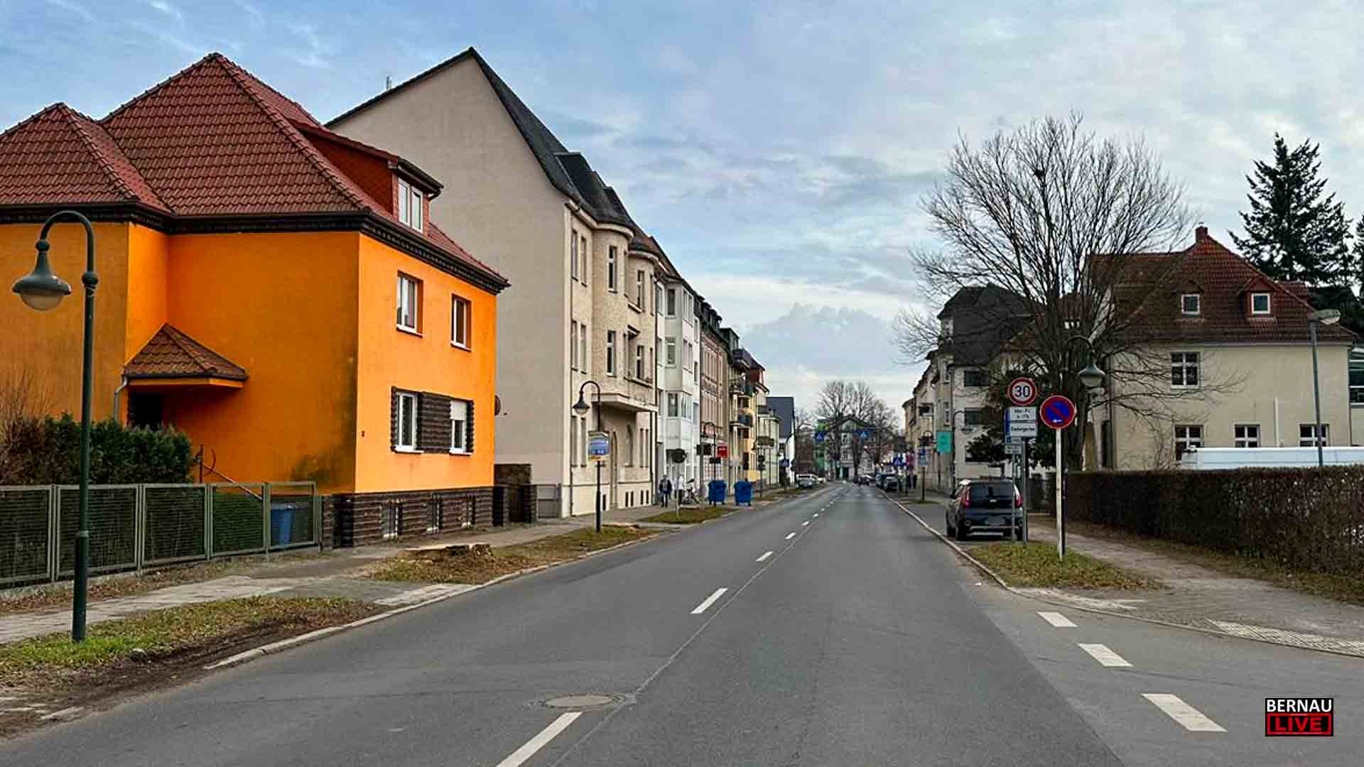 Bernau: Kopfsteinpflaster in der August-Bebel-Straße - ein wenig Nostalgie