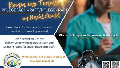 GGAB Bernau: Pflegefachkräfte und/oder Pflegekräfte für Spät- und Nachtdienst