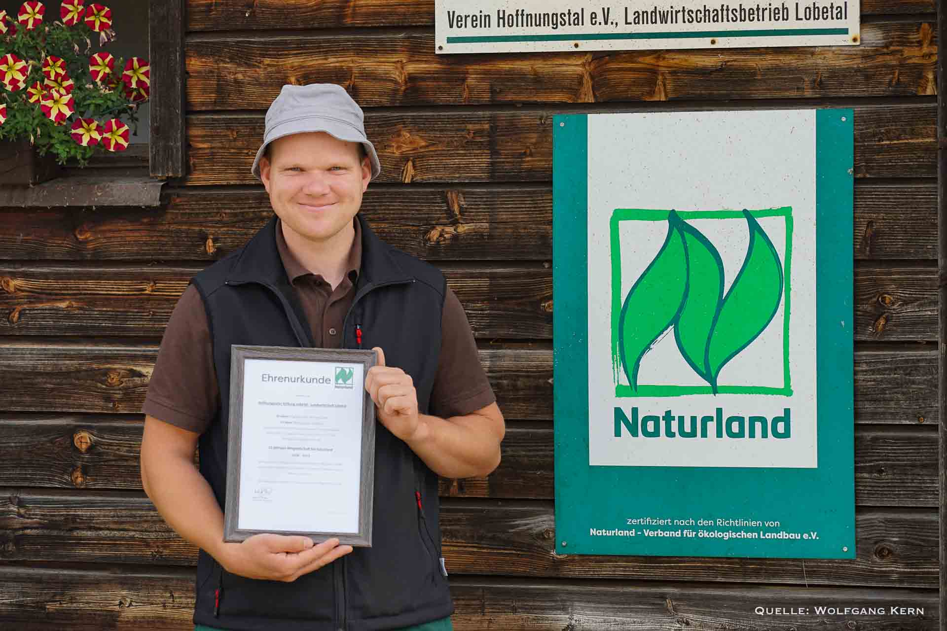 15 Jahre Naturland-Mitgliedschaft - Ehrung und Dank für die Lobetaler Landwirtschaft