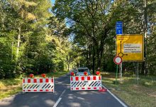 Wandlitzer Chaussee in Bernau am 16.09.23 teilweise gesperrt