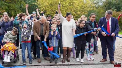 Landkreis Barnim übergibt neue Außenanlage für die Robinsonschule in Bernau