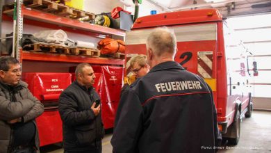 Jordanische Delegation zu Besuch bei der Feuerwehr der Stadt Bernau
