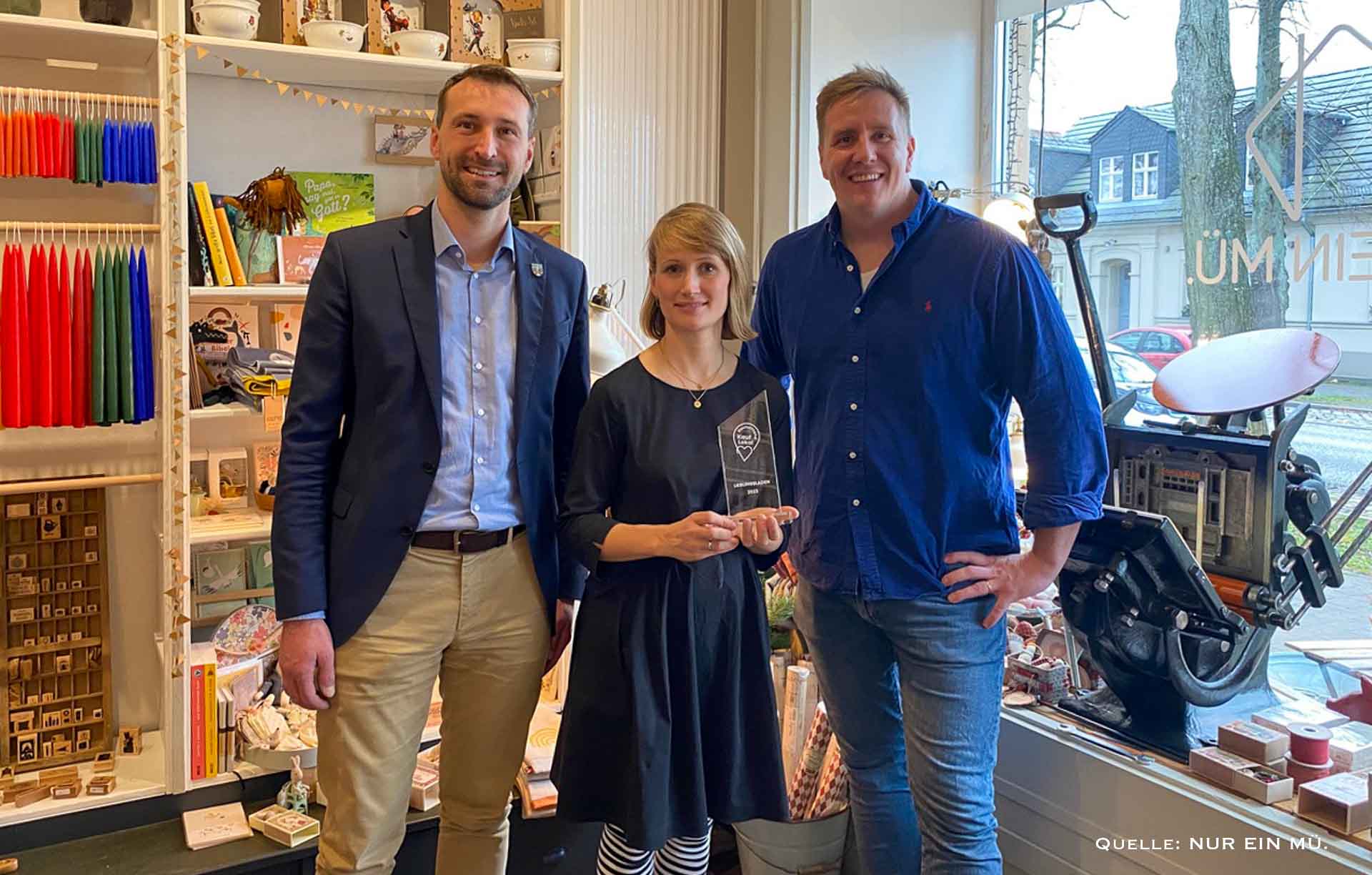 „Kauf Lokal“- Award: NUR EIN MÜ. in Panketal ist „Lieblingsladen 2023“ in Brandenburg