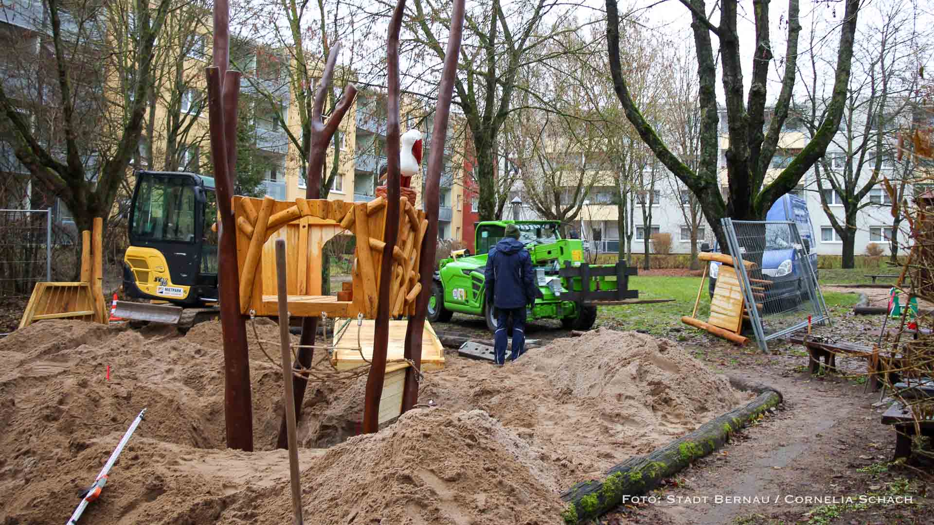 Neue inklusive Spiellandschaft entsteht in der Berliner Straße in Bernau