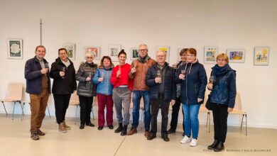 Finissage der Ausstellung "Wort und Farbe" der FRAKIMA-Werkstatt Bernau