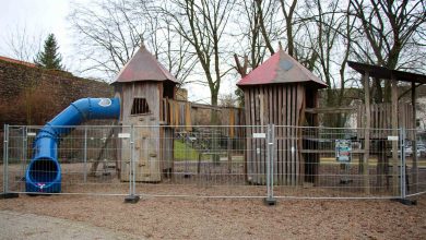 Vandalismus: Ritterburg auf dem Spielplatz im Stadtpark Bernau gesperrt