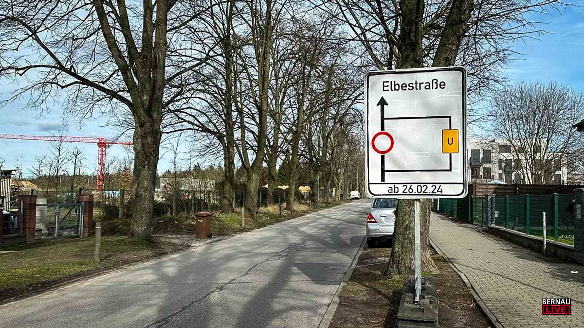 Vollsperrung der Elbestraße in Panketal ab 26. Februar 2024