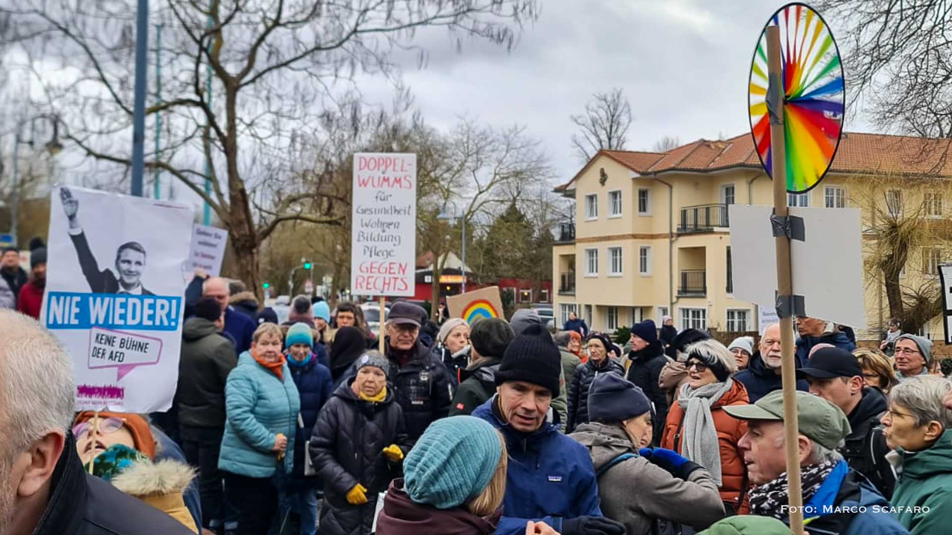 650 Menschen gingen am Sonntag in Wandlitz auf die Straße