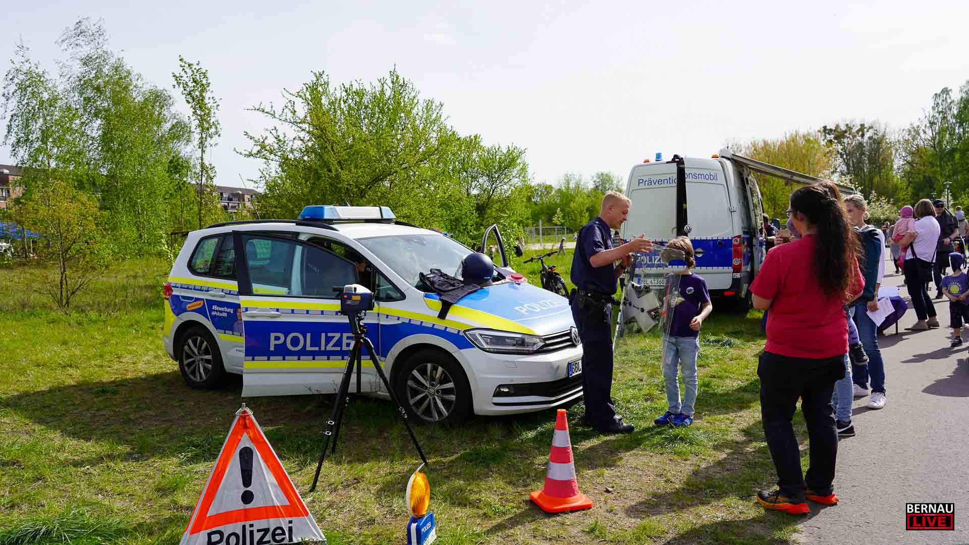 Zahlreiche Besucher beim Verkehrssicherheitstag im Panke-Park Bernau