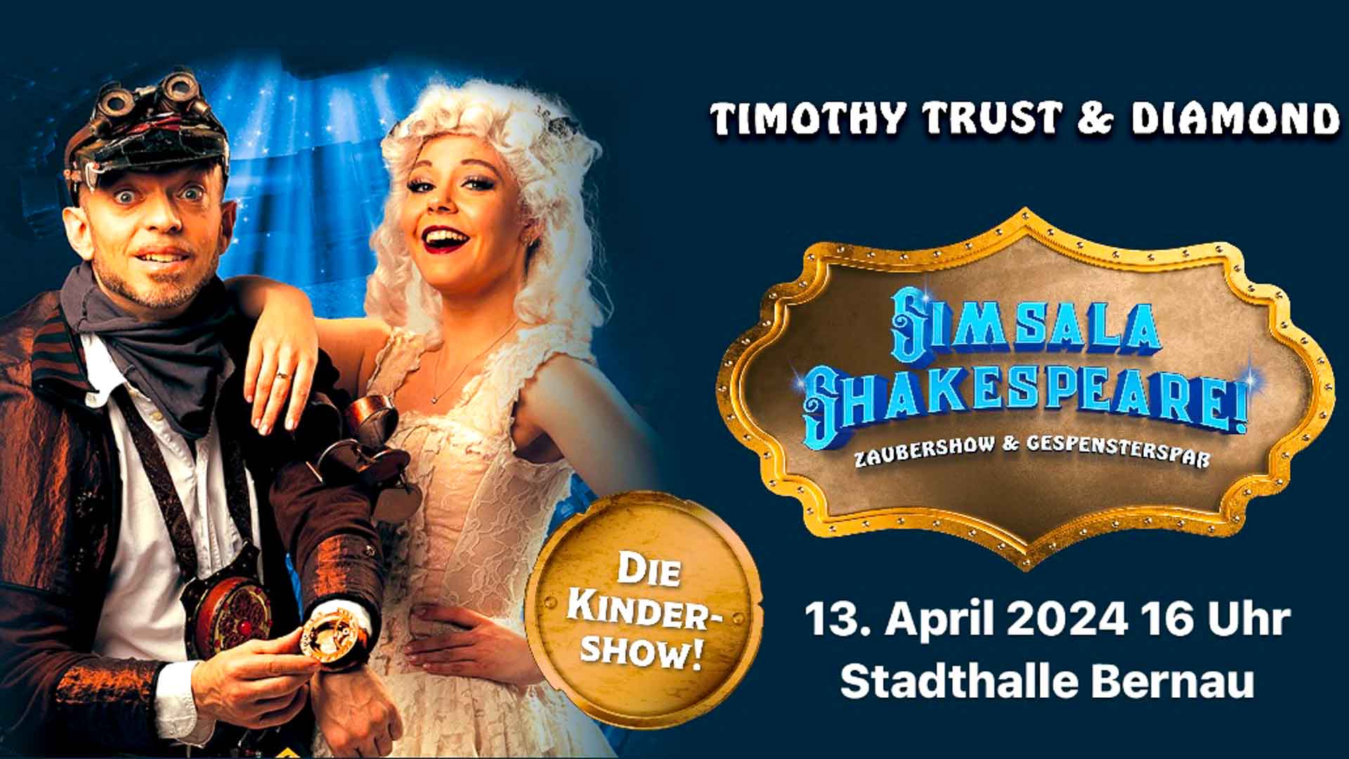 „Simsala…Shakespeare!“ Familien-Zaubershow in Bernau - Freikarten!