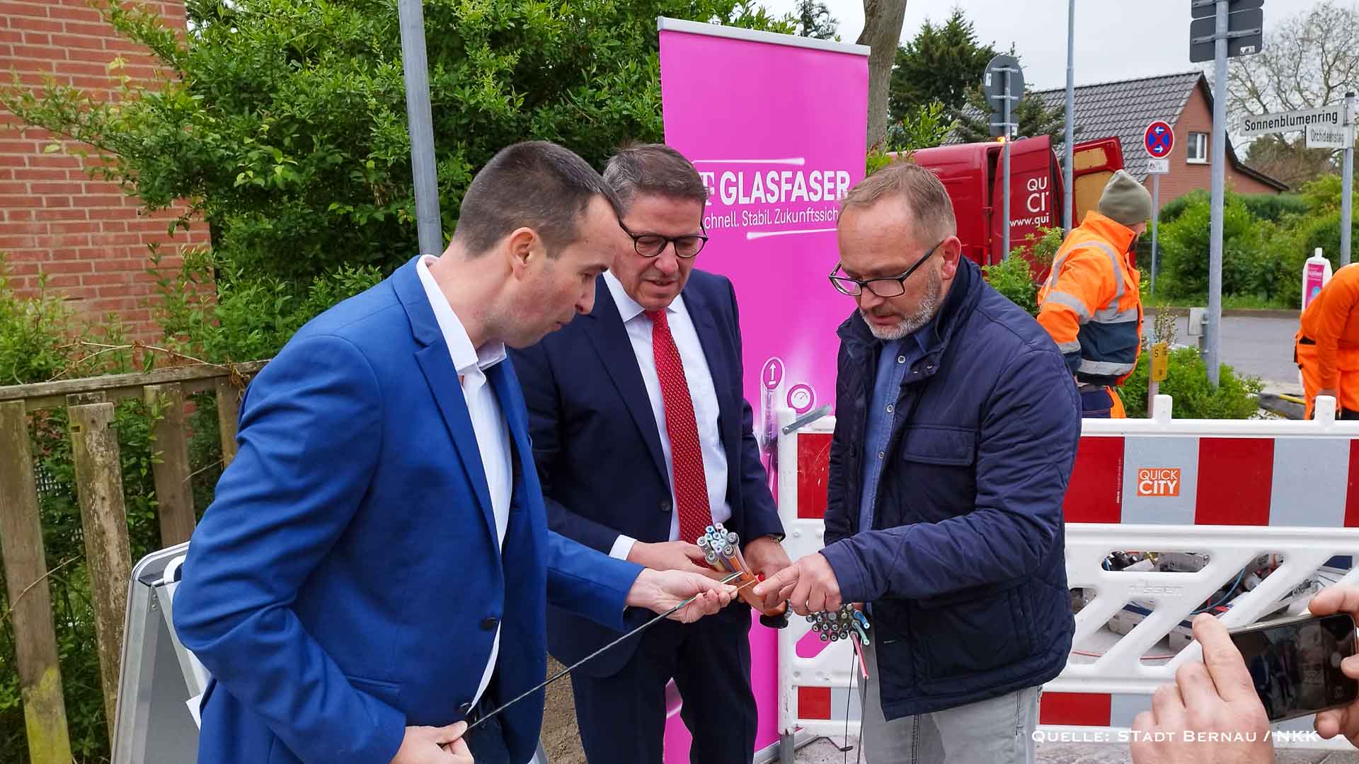 Telekom startet Glasfaserausbau in Bernau - Beginn war in Ladeburg