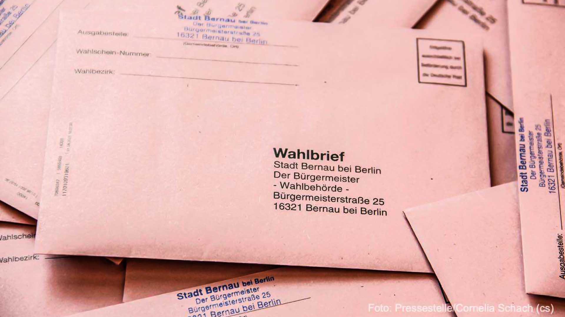 Briefwahllokale in Bernau öffnen am kommenden Mittwoch