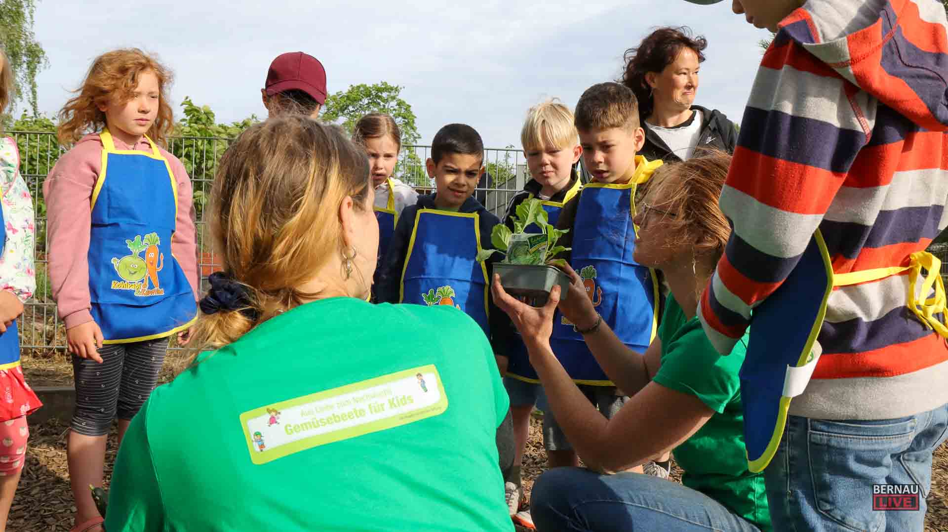 Grundschule am Blumenhag in Bernau - Beete bepflanzen statt Matheunterricht