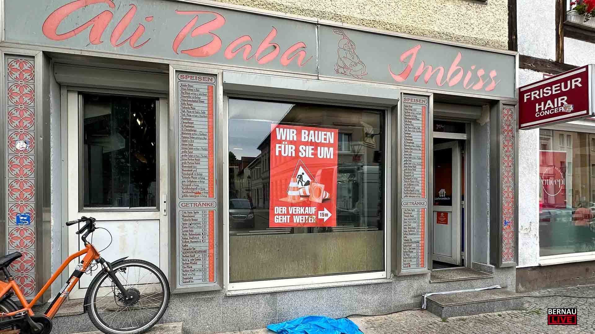 "Ali Baba" Imbiss Bernau schließt vorübergehend - Verkauf gleich nebenan