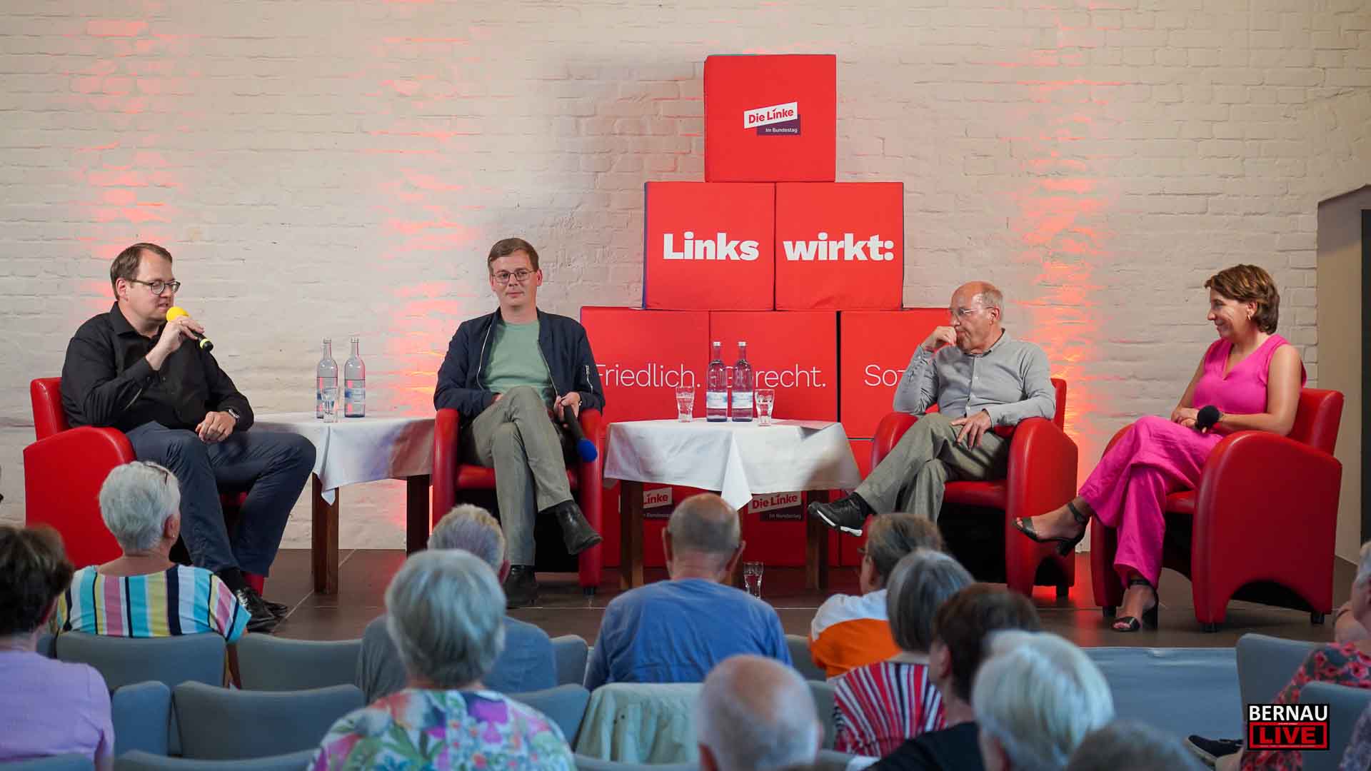 Sören Pellmann und Polit-Urgestein Gregor Gysi zu Gast im Ofenhaus Bernau