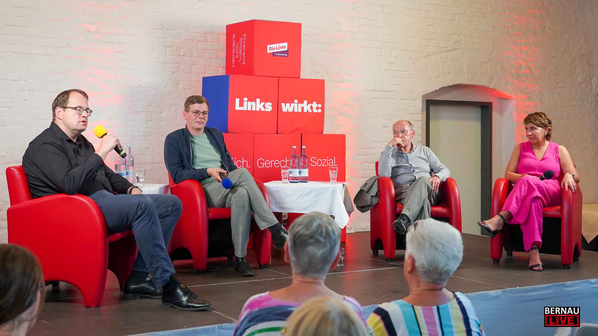 Sören Pellmann und Polit-Urgestein Gregor Gysi zu Gast im Ofenhaus Bernau