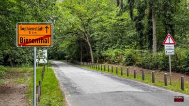 Vollsperrung der L294 zwischen Biesenthal und Sophienstädt