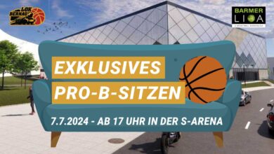 Exklusives „Pro-B-Sitzen“ für alle LOK Bernau Fans in der Sparkassen-Arena Bernau