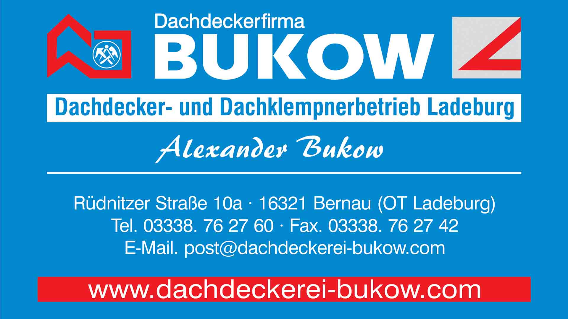 Dachdecker / Zimmermann (m/w/d) - Dachdeckerfirma Bukow e.Kfm. in Bernau