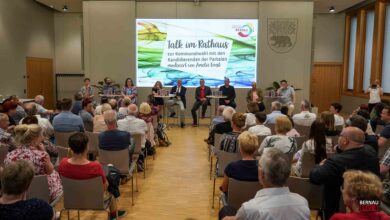 Talkrunde zur Landtagswahl auf dem Marktplatz Bernau