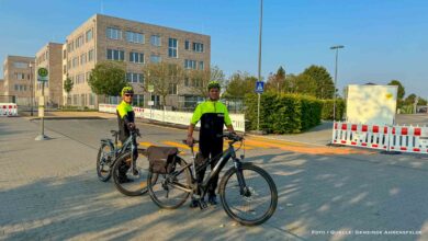 Sichererer Schulweg - Ordnungsamt Ahrensfelde mit Fahrradstaffel unterwegs