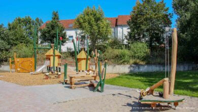 Inklusiver "Bienen"-Spielplatz am Hopfenweg in Ladeburg fertiggestellt
