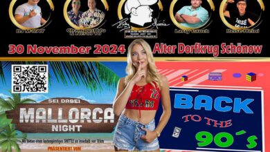 Zurück in die 90er - Mallorca ruft zum Feiern im Dorfkrug Schönow