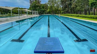 Freibad in Bernau mit kostenfreiem Eintritt und Wiederbelebung Basketballplatz