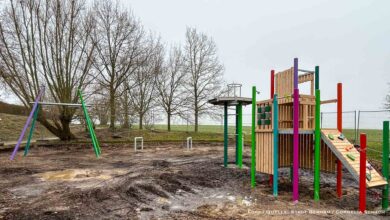 Neue Kletterlandschaft auf dem Spielplatz Pegasusstraße in Bernau-Süd