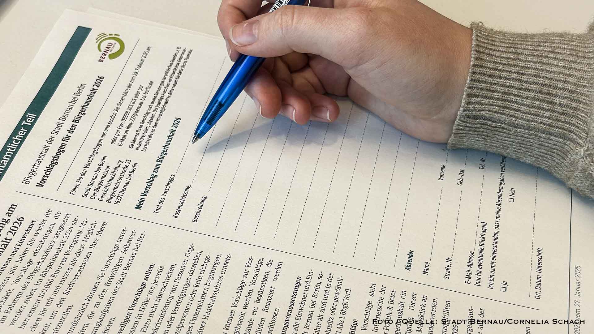 100.000 Euro für Bernau: Nutze deine Chance zur Mitgestaltung!