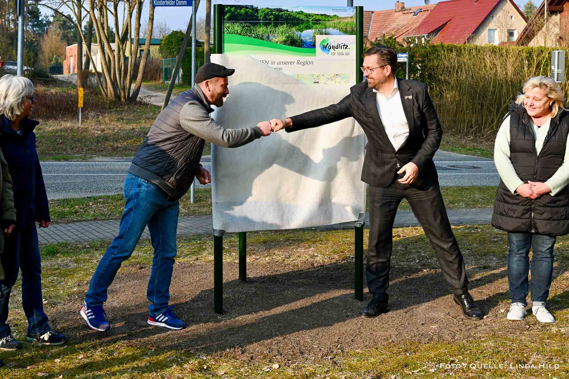 Aufsteller informieren über touristische Angebote in der Gemeinde Wandlitz