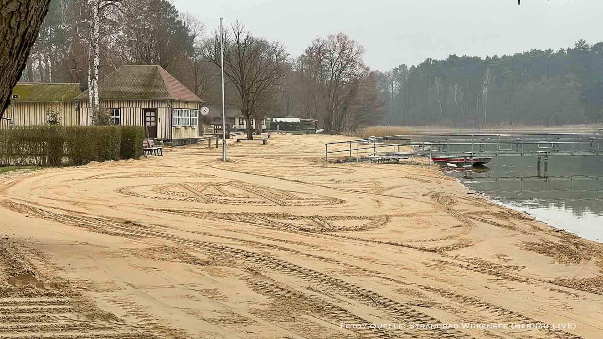 265 Tonnen Sand und neue Steganlage für das Strandbad Wukensee in Biesenthal