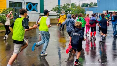 "Flinke Füße für fliegende Fische - Spendenlauf der Georg-Rollenhagen-Grundschule Bernau