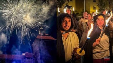Hussitenfest Bernau: Eröffnung mit Festkonzert, Fackelumzug, Feuerwerk Hussitenfest Bernau: Eröffnung mit Festkonzert, Fackelumzug, Feuerwerk