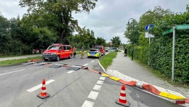 Regen in Bernau: Straßensperrungen nach über 10 Stunden aufgehoben
