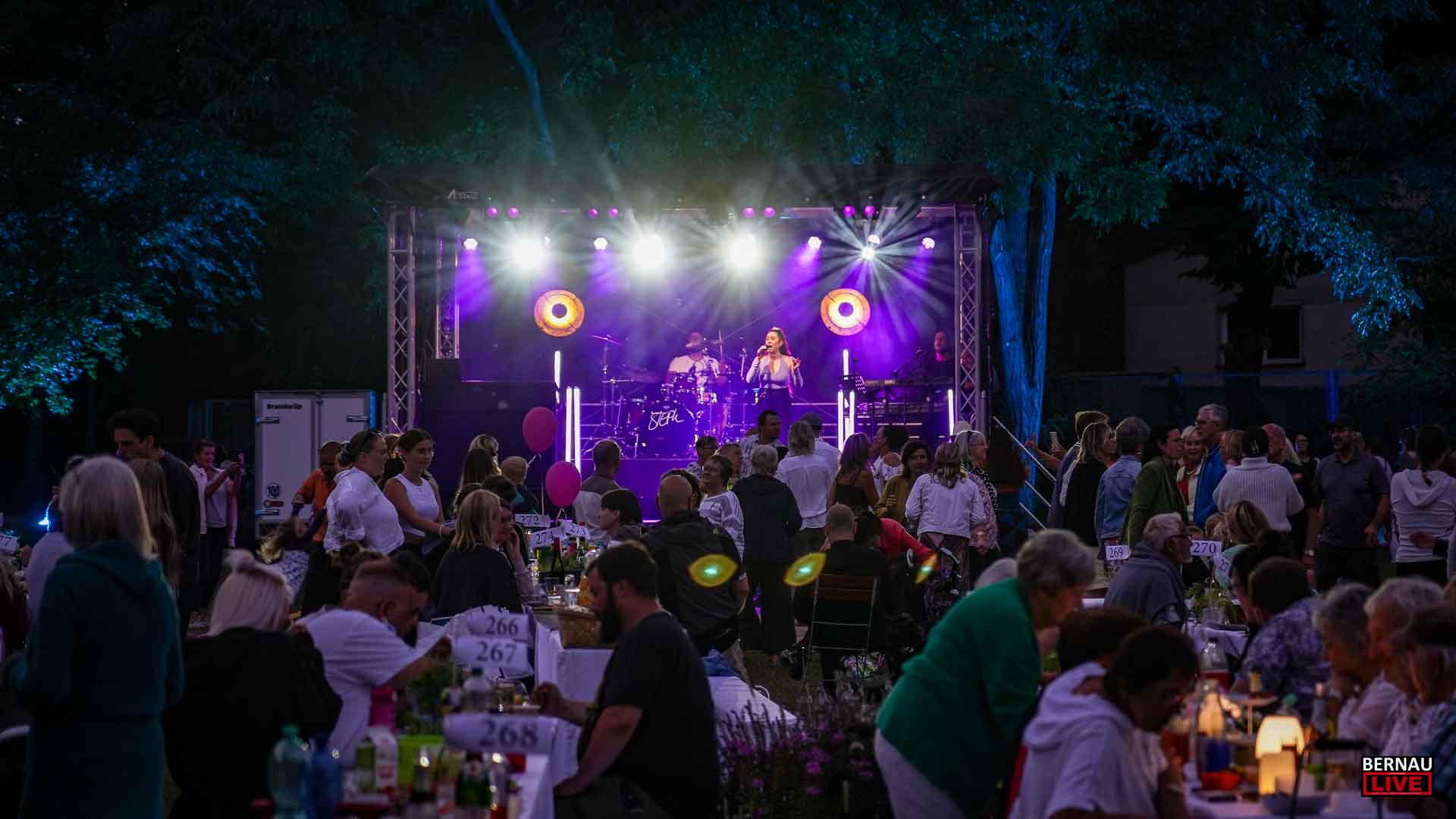 Programm zum Bernauer Dinner-Picknick am 6. September