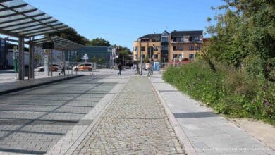 Bahnhofsplatz Bernau: Bauarbeiten für neuen Bus-Haltestellenbereich