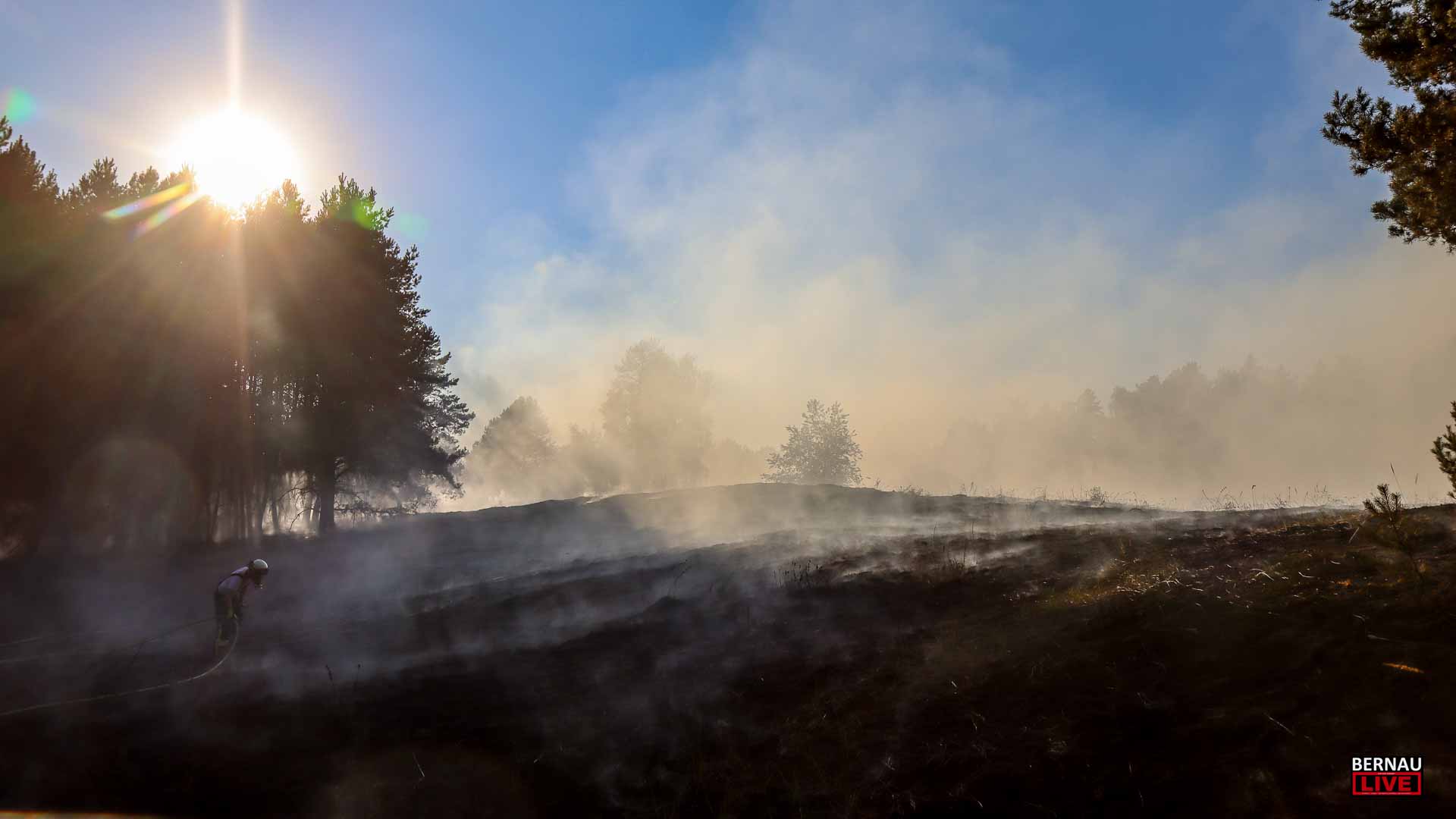 Waldbrand Schönower Heide / Bernau Waldfrieden - Löscharbeiten dauern noch an 1 Waldbrand Schönower Heide / Bernau Waldfrieden - Löscharbeiten dauern noch an