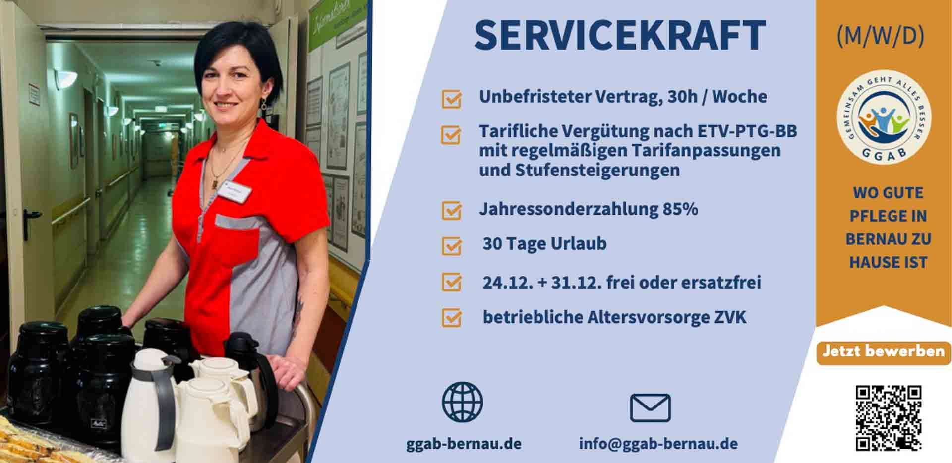 Servicekraft (m/w/d) im Wohnbereich - GGAB Bernau