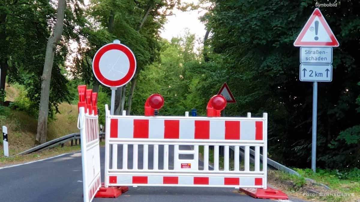 Havarie auf L 23: Vollsperrung zwischen Golzow und A11-Anschlussstelle Chorin