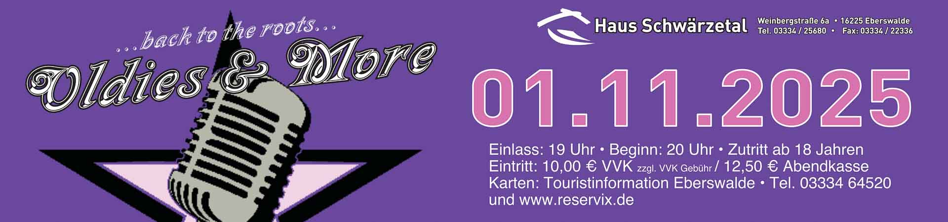 Oldies & More im Haus Schwärzetal Eberswalde