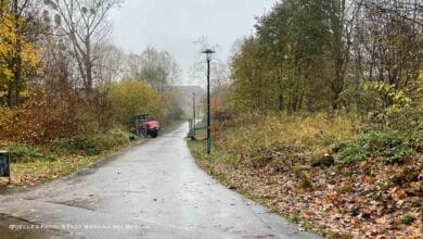 Asphaltweg im Panke-Park Bernau bis voraussichtlich Jahresende gesperrt