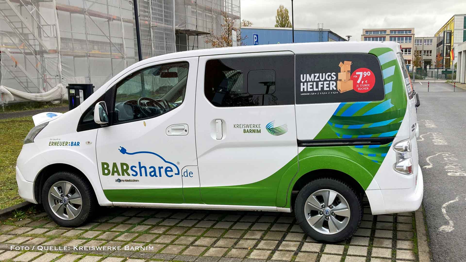 BARshare erweitert Angebot: E-Transporter jetzt auch in Bernau verfügbar