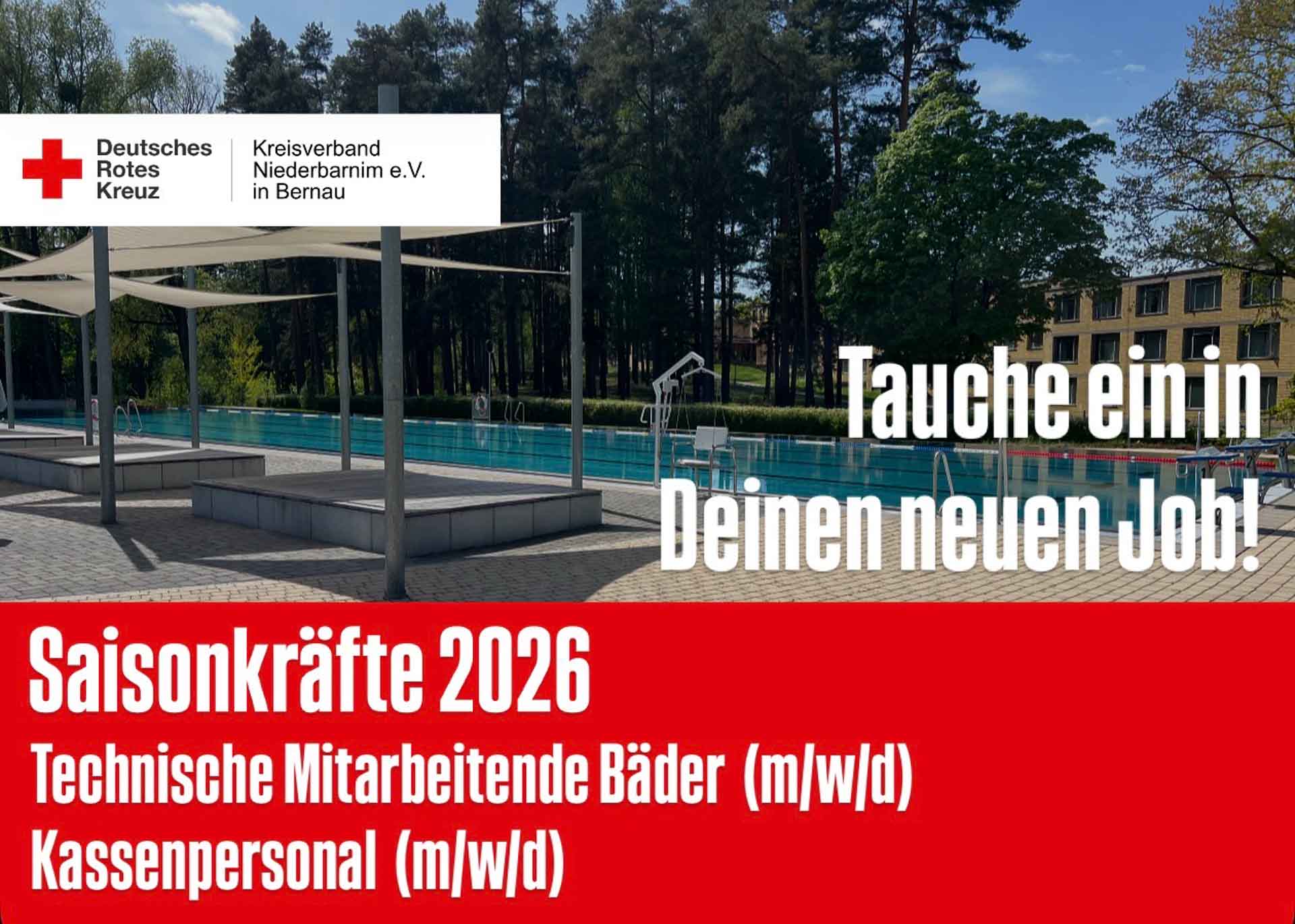 Bäder Bernau: Technische Mitarbeiter und Kassenpersonal m/w/d (Vollzeit)