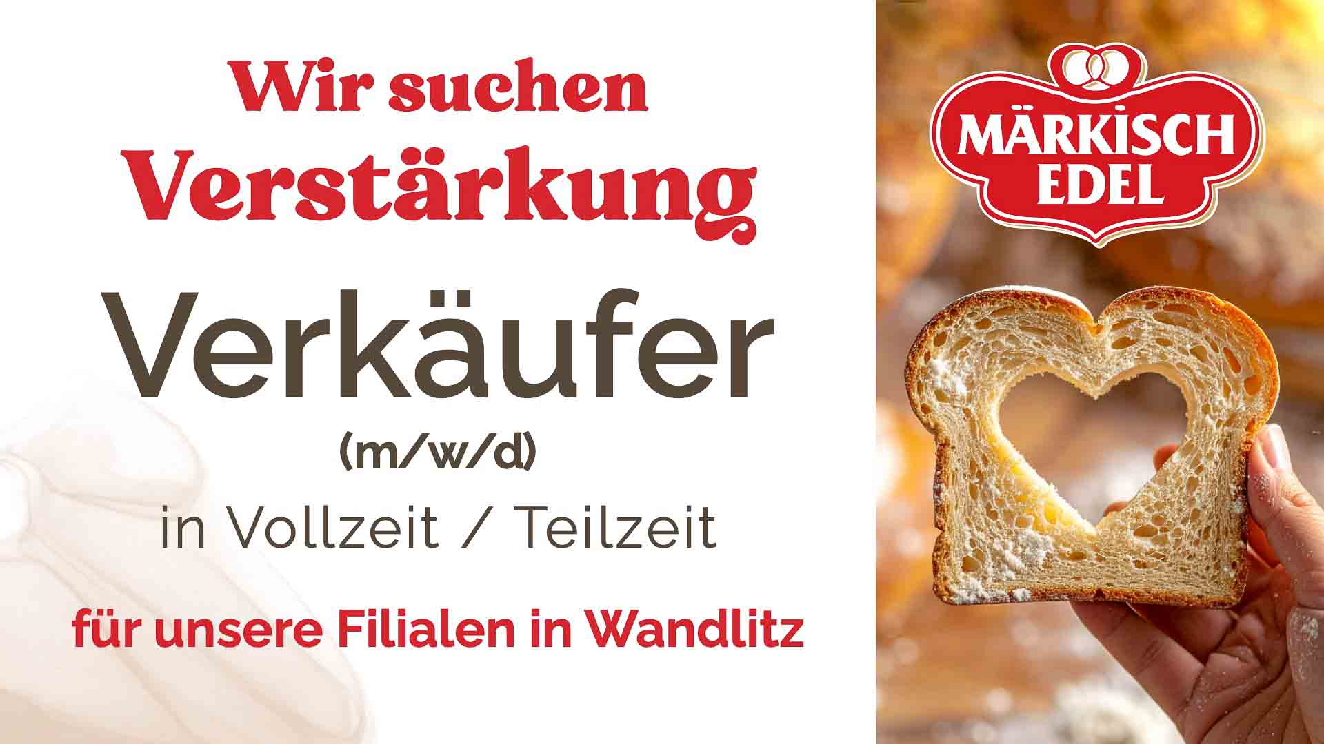 Märkisch Edel: Verkäufer (m/w/d) für unsere Filialen in Wandlitz 1 Märkisch Edel: Verkäufer (m/w/d) für unsere Filialen in Wandlitz