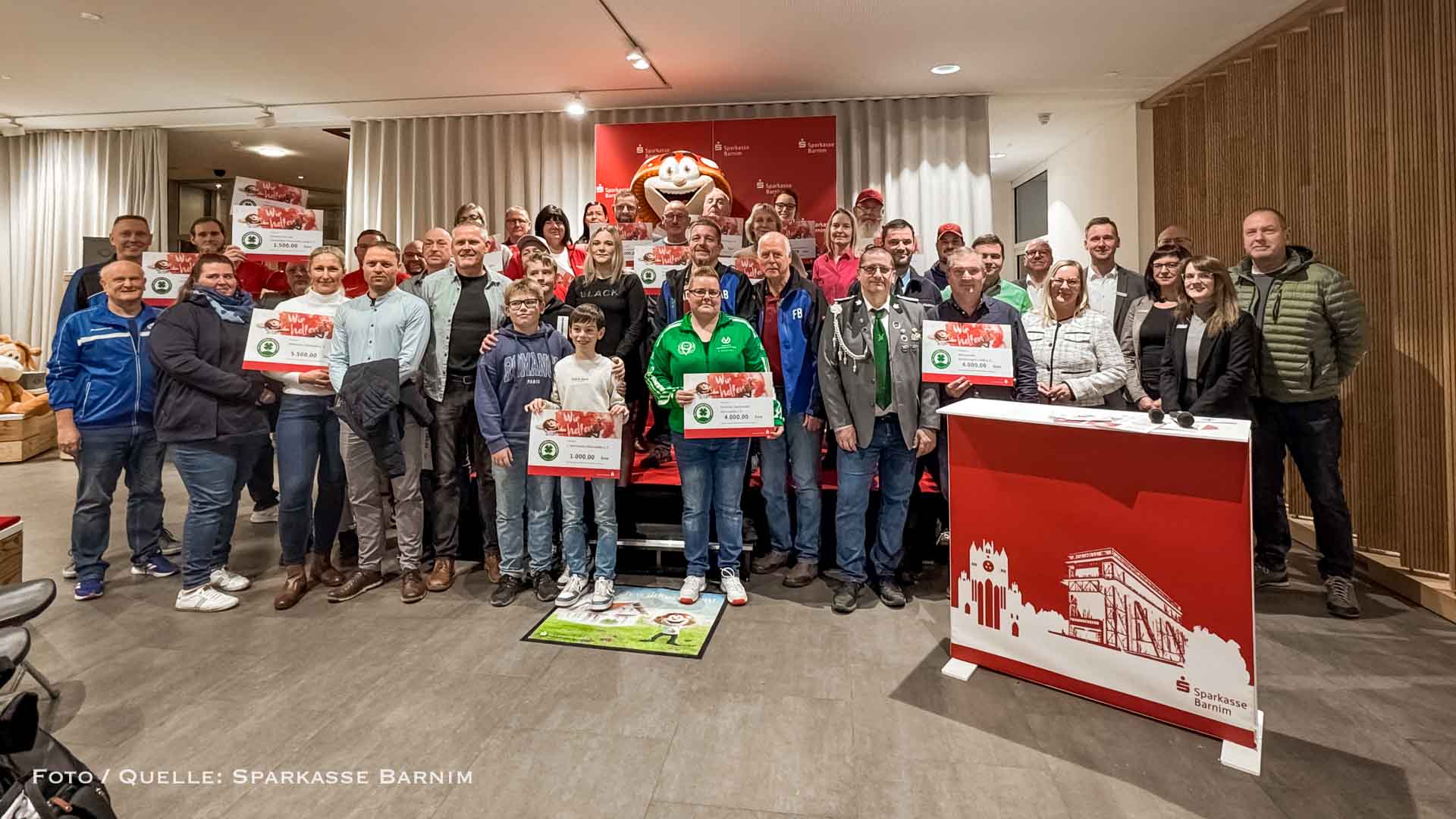 Sparkasse Barnim verteilt über 65.000 Euro an lokale Vereine