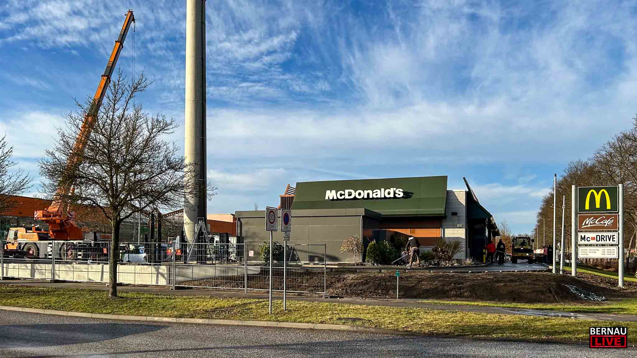 Nach Umbau: McDonald’s in Bernau öffnet am Nachmittag des 10.12.