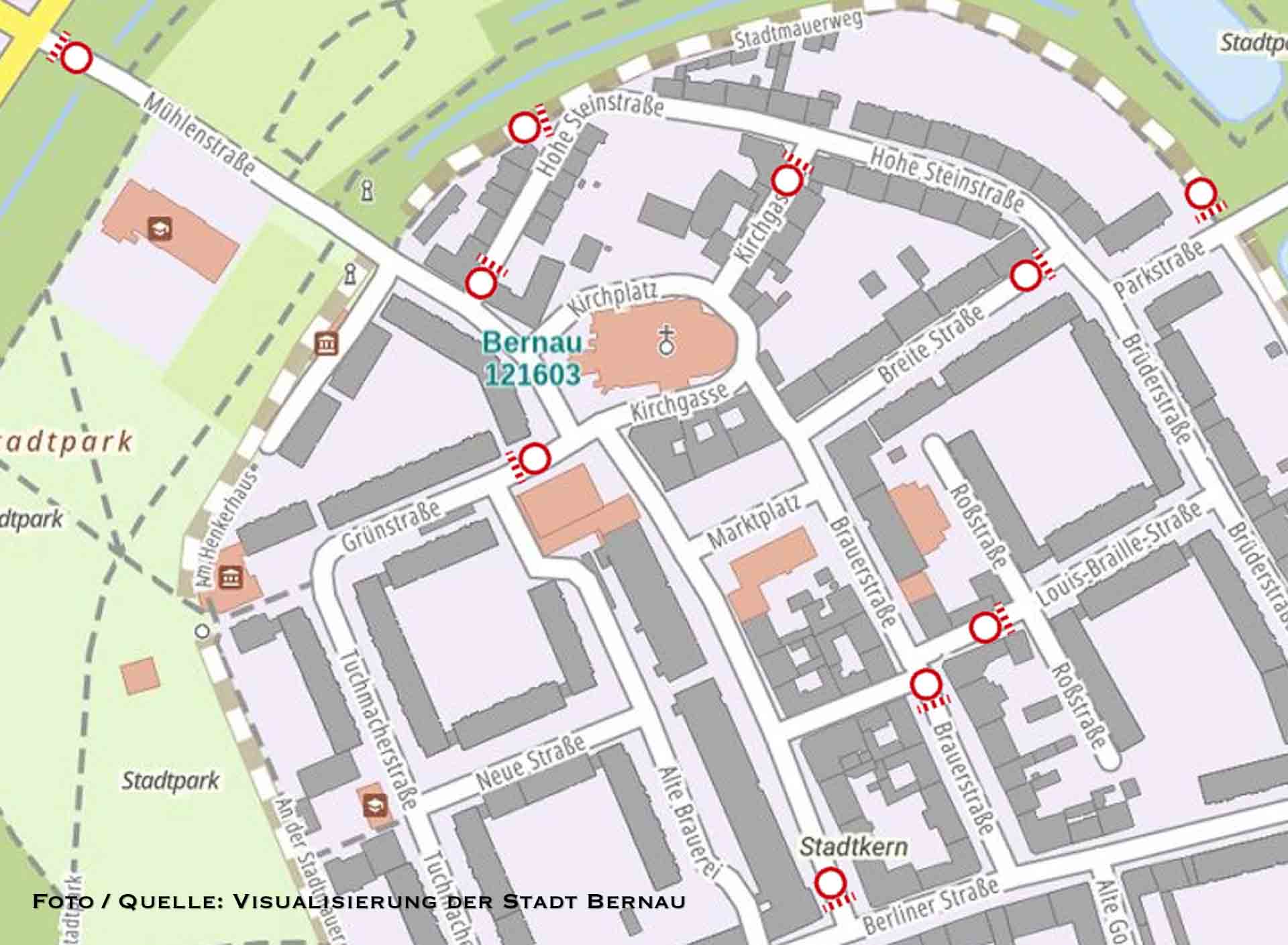 Weihnachtsmarkt Bernau: Verkehrseinschränkungen in der Innenstadt 3 Visualisierung der Stadt Bernau