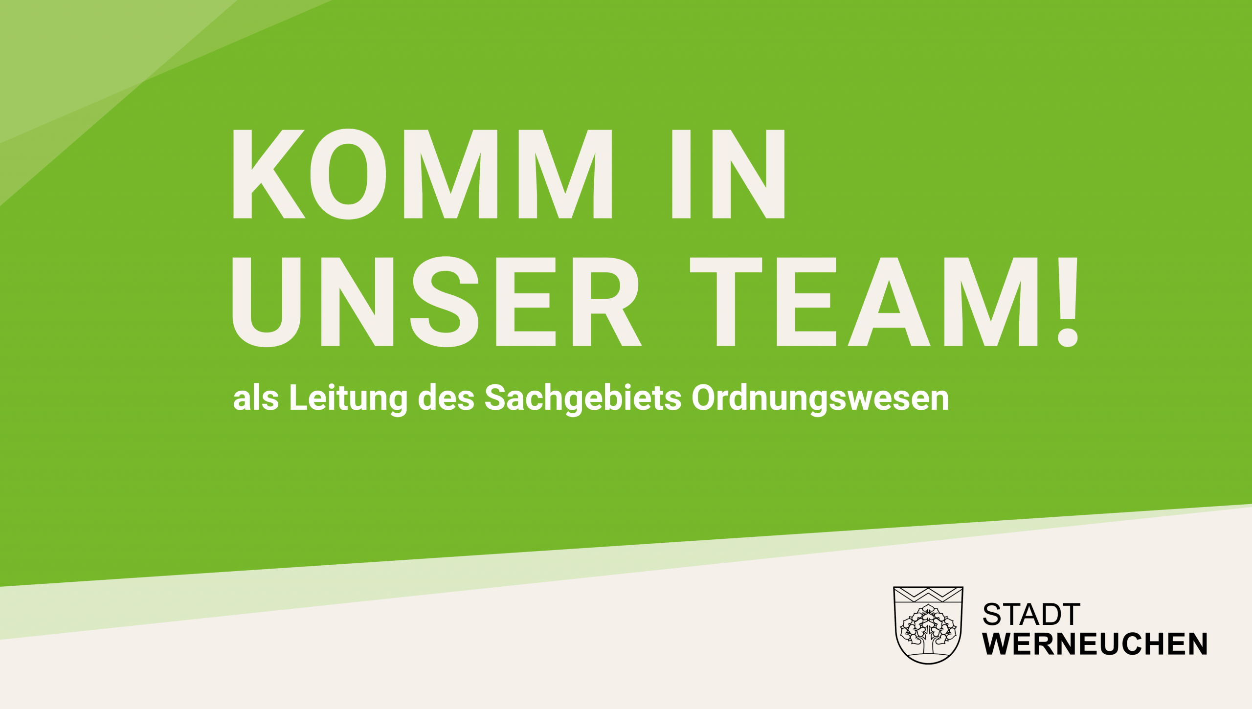 Stadt Werneuchen: Sachgebietsleiter/in für den Bereich Ordnungswesen (m/w/d)